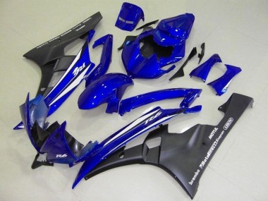 2006-2007 Yamaha YZF R6 Motorcycle Fairings - Blue White Matte Black Motul Australia for Sale