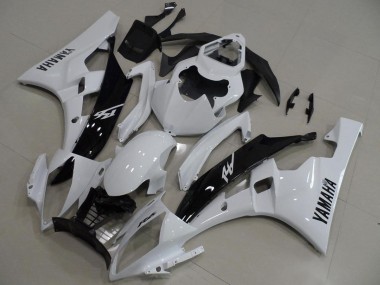 2006-2007 Yamaha YZF R6 Motorcycle Fairings - White Glossy Black Australia for Sale