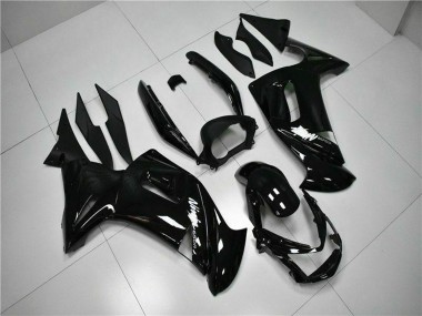 2006-2008 Kawasaki EX650 Motorcycle Fairings - Glossy Black White Australia for Sale