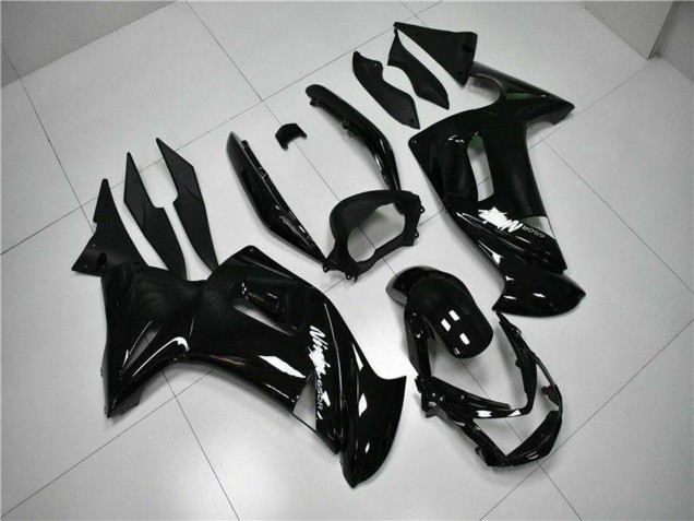 2006-2008 Kawasaki EX650 Motorcycle Fairings - Glossy Black White Australia for Sale
