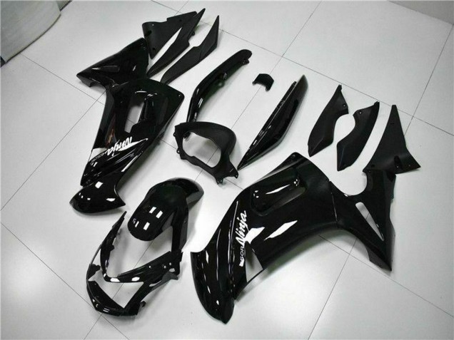 2006-2008 Kawasaki EX650 Motorcycle Fairings - Glossy Black White Australia for Sale