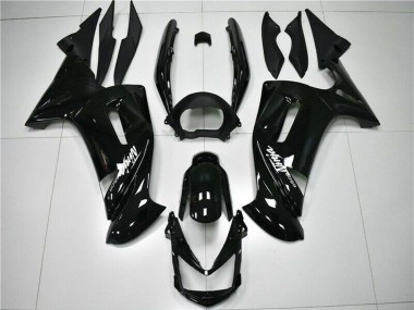 2006-2008 Kawasaki EX650 Motorcycle Fairings - Glossy Black White Australia for Sale