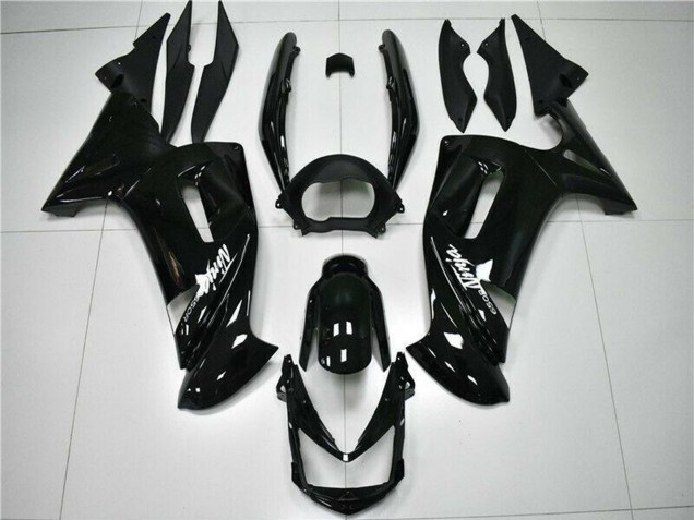 2006-2008 Kawasaki EX650 Motorcycle Fairings - Glossy Black White Australia for Sale