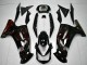 2006-2008 Kawasaki EX650 Motorcycle Fairings - Glossy Black Red Flame Australia for Sale