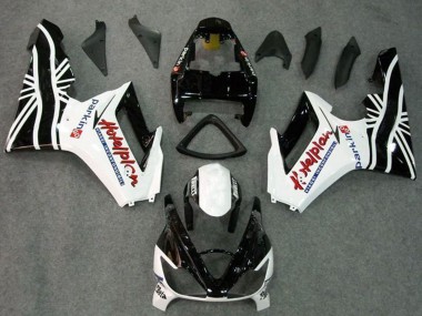 2006-2008 Triumph Daytona 675 Triple Motorcycle Fairing Kits - White Glossy Black Australia for Sale