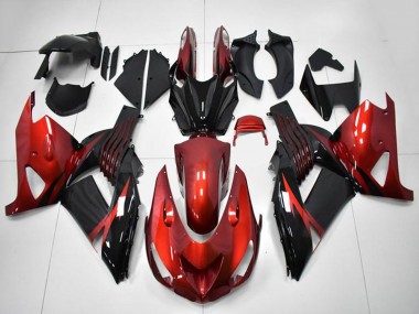 2006-2011 Kawasaki ZX14R ZZR1400 Motorcycle Fairings - Red Black Australia for Sale