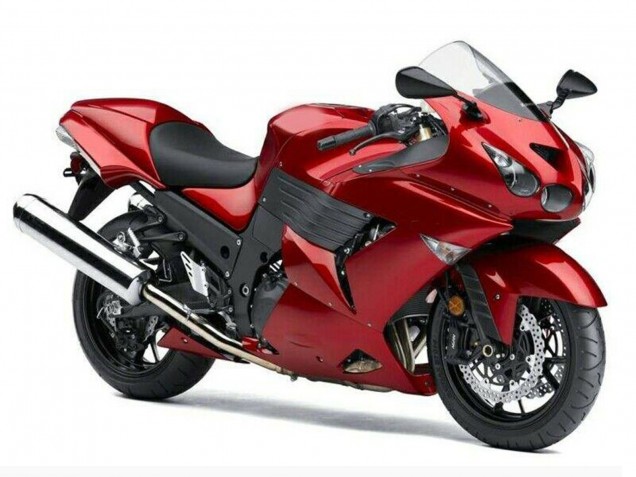 2006-2011 Kawasaki ZX14R ZZR1400 Motorcycle Fairings - Red Australia for Sale
