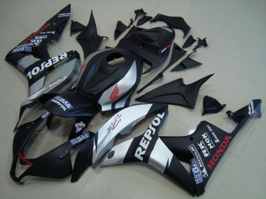 2007-2008 Honda CBR600RR Motorcycle Fairings - Matte Black Silver Repsol Australia for Sale