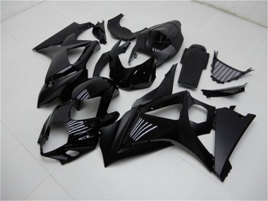 2007-2008 Suzuki GSXR 1000 Motorcycle Fairings - Glossy Black Matte Black No Decal Australia for Sale