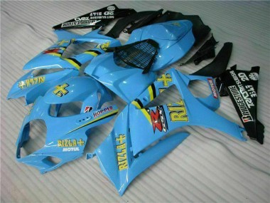 2007-2008 Suzuki GSXR 1000 Motorcycle Fairing Kits - Blue Gold Black Rizla Australia for Sale