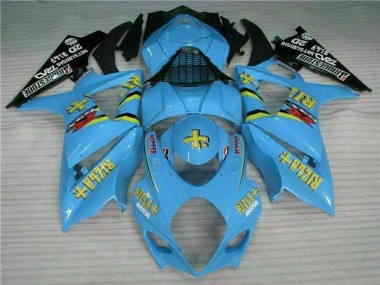 2007-2008 Suzuki GSXR 1000 Motorcycle Fairing Kits - Blue Gold Black Rizla Australia for Sale