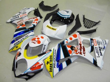 2007-2008 Suzuki GSXR 1000 Motorcycle Fairings - White Red Yellow Blue Black Pepe Phone Australia for Sale