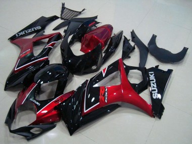 2007-2008 Suzuki GSXR 1000 Motorcycle Fairing - Red Glossy Black Australia for Sale