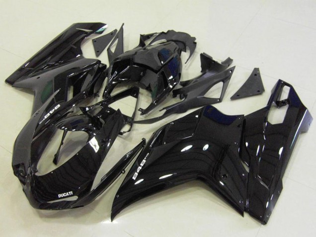 2007-2014 Ducati 848 Motorcycle Fairings - Glossy Black Australia for Sale