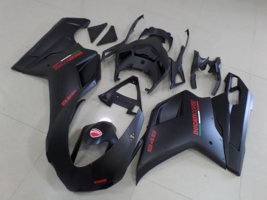 2007-2014 Ducati 848 Motorcycle Fairings - Matte Black Red Australia for Sale