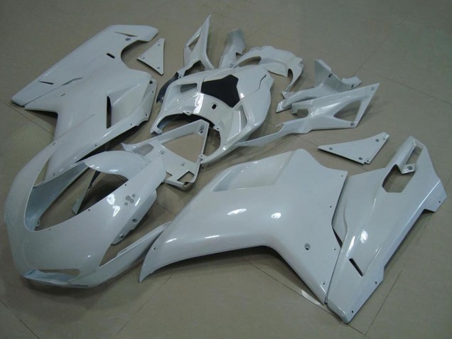 2007-2014 Ducati 848 1098 1198 Motorcycle Fairings - Glossy White Australia for Sale