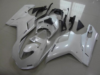 2007-2014 Ducati 1198 Motorcycle Fairings - Glossy White Australia for Sale