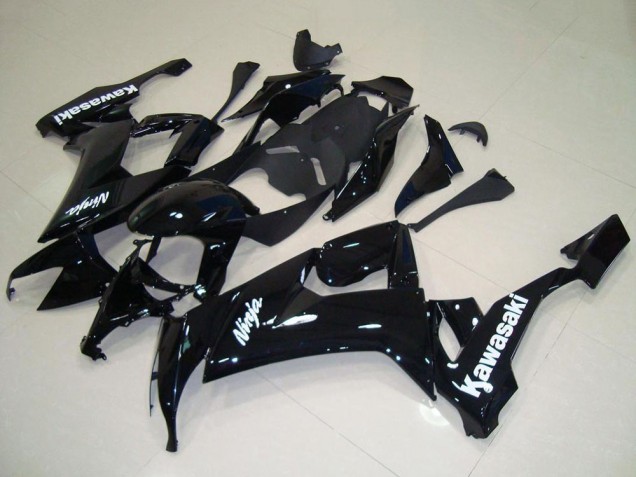 2008-2010 Kawasaki ZX10R Motorcycle Fairing - Glossy Black White Decal Australia for Sale