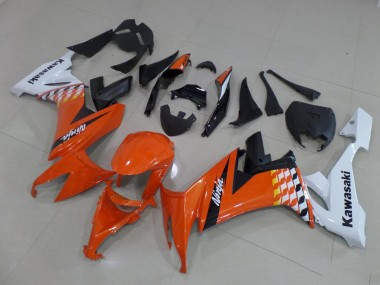 2008-2010 Kawasaki ZX10R Motorcycle Fairings - White Orange Black Australia for Sale