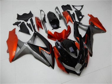 2008-2010 Suzuki GSXR 600/750 Motorcycle Fairings - Orange Grey Glossy Black Australia for Sale