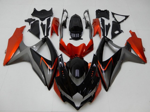 2008-2010 Suzuki GSXR 600/750 Motorcycle Fairings - Orange Grey Glossy Black Australia for Sale