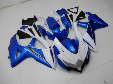 2008-2010 Suzuki GSXR 600/750 Motorcycle Fairings - White Blue Australia for Sale