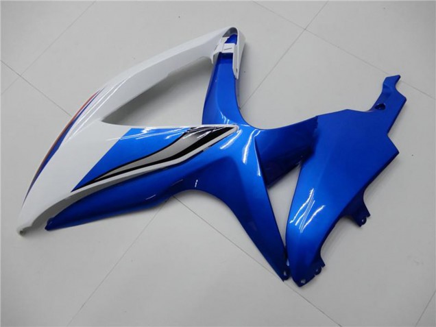 2008-2010 Suzuki GSXR 600/750 Motorcycle Fairings - White Blue Australia for Sale