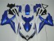 2008-2010 Suzuki GSXR 600/750 Motorcycle Fairings - White Blue Australia for Sale