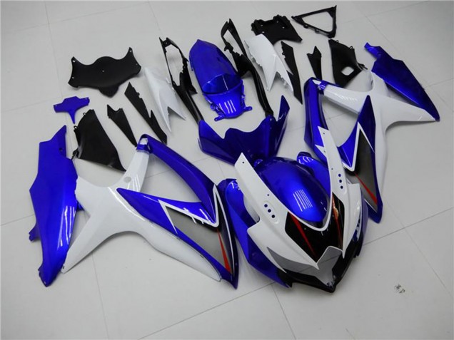 2008-2010 Suzuki GSXR 600/750 Motorcycle Fairings - White Blue Black Red Line Australia for Sale