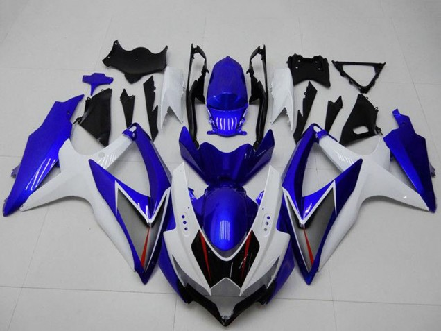 2008-2010 Suzuki GSXR 600/750 Motorcycle Fairings - White Blue Black Red Line Australia for Sale