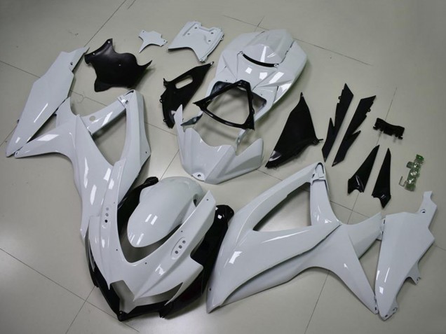 2008-2010 Suzuki GSXR 600/750 Motorcycle Fairings - Glossy White Australia for Sale