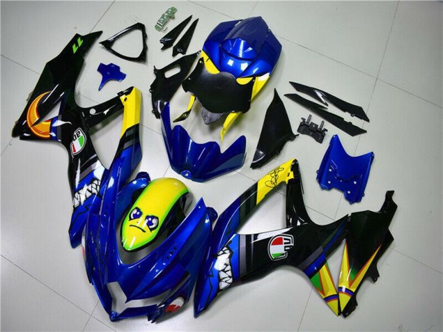 2008-2010 Suzuki GSXR 600/750 Motorcycle Fairings - Blue Yellow Shark Australia for Sale