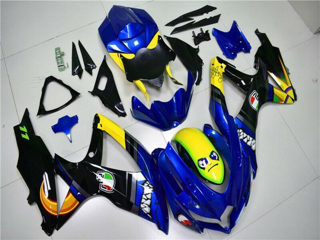 2008-2010 Suzuki GSXR 600/750 Motorcycle Fairings - Blue Yellow Shark Australia for Sale