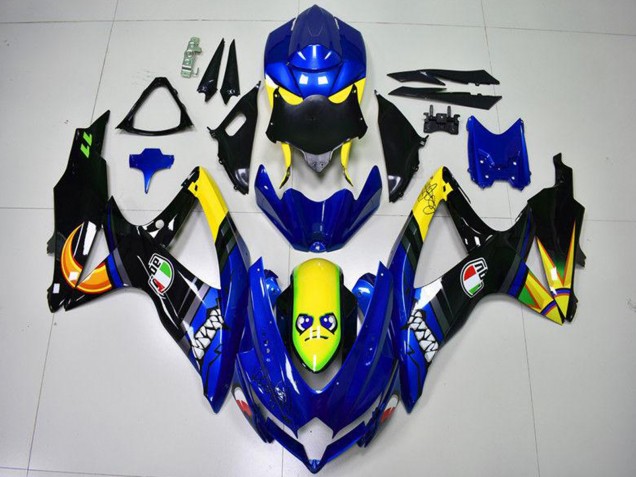 2008-2010 Suzuki GSXR 600/750 Motorcycle Fairings - Blue Yellow Shark Australia for Sale