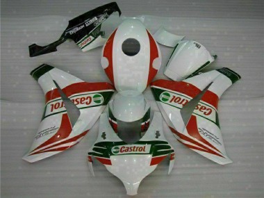 2008-2011 Honda CBR1000RR Motorcycle Fairings - White Red Green Castrol Australia for Sale