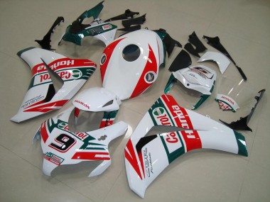 2008-2011 Honda CBR1000RR Motorcycle Fairings - White Red Dark Green Castrol No 9 Australia for Sale