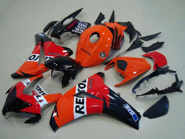 2008-2011 Honda CBR1000RR Abs Fairings - Orange White Red Glossy Black Repsol Australia for Sale