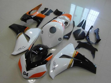 2008-2011 Honda CBR1000RR Motorcycle Fairings - White Orange Glossy Black Racing Australia for Sale