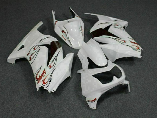 2008-2012 Kawasaki EX250 Motorcycle Fairings - White Red Australia for Sale