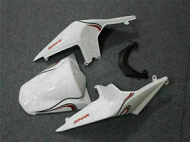 2008-2012 Kawasaki EX250 Motorcycle Fairings - White Red Australia for Sale