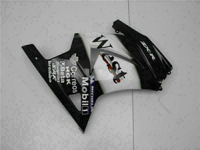 2008-2012 Kawasaki EX250 Motorcycle Fairings - Glossy Black White West Australia for Sale