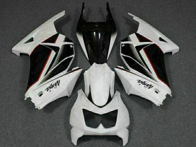 2008-2012 Kawasaki EX250 Motorcycle Fairings - White Black Ninja Australia for Sale