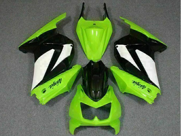 2008-2012 Kawasaki EX250 Motorcycle Fairings - Green White Black Australia for Sale