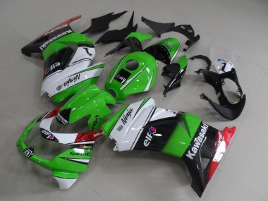 2008-2012 Kawasaki ZX250R Motorcycle Fairings - White Green Black Red Elf Australia for Sale