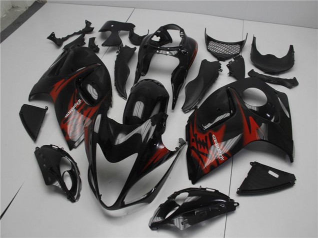 2008-2020 Suzuki GSXR 1300 Hayabusa Motorcycle Fairings - Glossy Black Red Australia for Sale