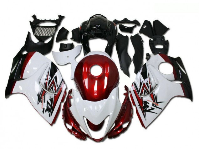 2008-2020 Suzuki GSXR 1300 Hayabusa Motorcycle Fairings - White Red Black Australia for Sale