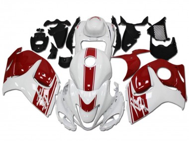 2008-2020 Suzuki GSXR 1300 Hayabusa Motorcycle Fairings - White Red Australia for Sale