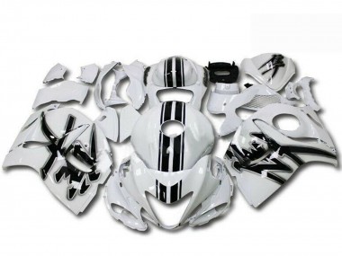 2008-2020 Suzuki GSXR 1300 Hayabusa Motorcycle Fairings - Pearl White Black Australia for Sale
