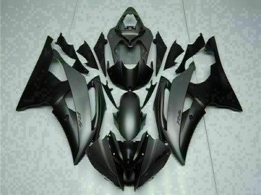 2008-2016 Yamaha YZF R6 Motorcycle Fairings - Grey Matte Black Australia for Sale