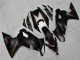 2009-2011 Kawasaki EX650 Motorcycle Fairings - Matte Black Red Stripe Australia for Sale